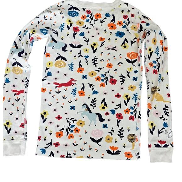 2 For $5 Sale Hanna Andersson  Floral & Animal Print Long John Top Size 10 - Picture 7 of 7